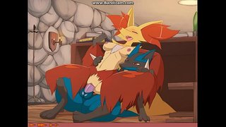 Delphox သ Lucario ကာတွန်း