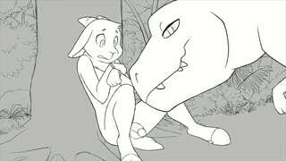 Козла отсасывает динозавр